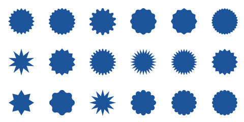 Poster - Set of round thorn stickers. For writing discounts, stickers on the price tag, indicating the price.