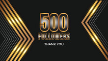 Thank you template for social media five hundred followers, subscribers, like. 500 followers. user Thank you celebrate of 500 subscribers and followers.

