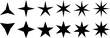 © Mariia - Set of star icons. Stars symbols with different pointed three, four, five, six, seven, eight. PNG image