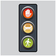 icon set Traffic light with signs