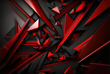 Abstract Metallic Red Black Background With Contrast Stripes