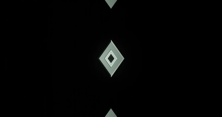 Poster - 3d render with a geometric frame with a dark greenish surface made of triangles