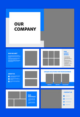 Wall Mural - set of modern powerpoint presentation template. presentation design, portfolio vector templates with