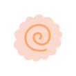 Narutomaki or kamaboko surimi icon simple. Vector cartoon flat doodle illustration isolated on white background.