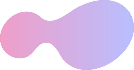 Poster - Abstract fluid shape. Gradient liquid element. Amoeba splash design. 