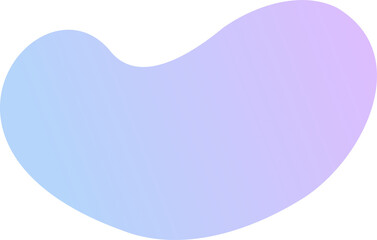 Poster - Abstract fluid shape. Gradient liquid element. Amoeba splash design. 