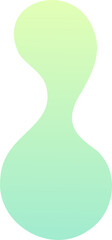 Poster - Abstract fluid shape. Gradient liquid element. Amoeba splash design. 