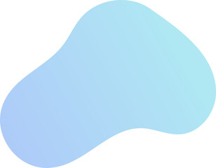 Poster - Abstract fluid shape. Gradient liquid element. Amoeba splash design. 