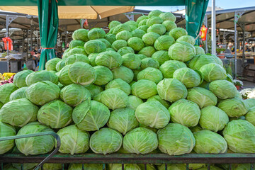 Wall Mural - Cabbages Farmers Market