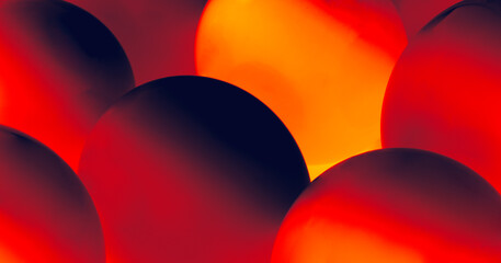 Poster - Abstract balloon pattern background in orange gradient color
