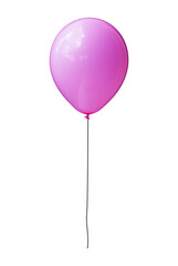 Poster - Helium balloon in purple color with a rope isolated background