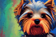 yorkshire terrier color pop art