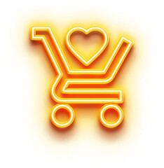 Neon cart icon