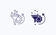 Filter process illustration icon