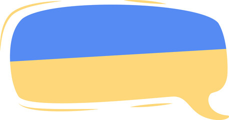 Poster - Hello in Ukrainian language semi flat color raster speech bubble. Dialogue balloon. Greeting in Ukrainian simple cartoon style illustration for web graphic design and animation