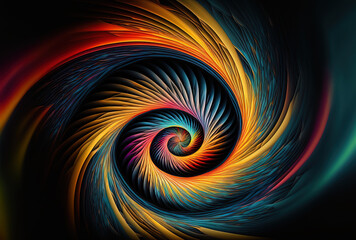 Poster - Background with an abstract radial motion effect. Artwork with a beautiful, colourful, and brilliant spin movement effect. Whirlpool swirl background that's interesting for any graphic design project
