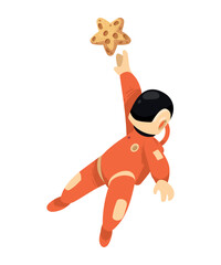 Poster - astronaut with star