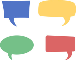 Poster - Saying hello in different languages semi flat color raster speech bubble set. Simple cartoon style illustration collection for web graphic design and animation