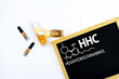 CBD oil and HHC distillate Vape Hexahydrocannabinol is a psychoactive half synthetic cannabinoid with chemical strcucture