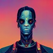 What the rapper in futuristic alien style ?