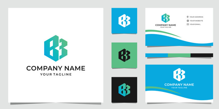 Letter BB Hexagon Tech Logo Design