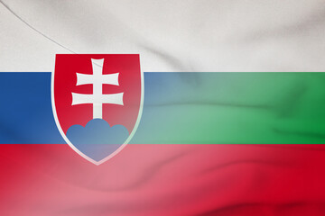 Slovakia and Bulgaria political flag international contract BGR SVK