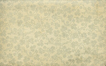 Used Antique Floral Wallpaper With Shamrocks, Art Nouveau, Circa 1900
