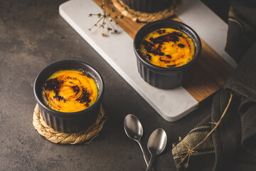 Canvas Print - Bowls with Creme brulee