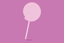 Illustration Of A Pink Lollipop Vector Design