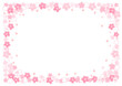 イラスト素材: 桜　飾り枠　春　白（透過背景）
