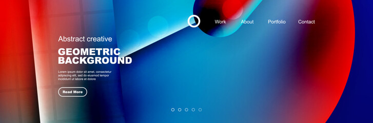 Wall Mural - Abstract background for your landing page design. Web page for website or mobile app wallpaper