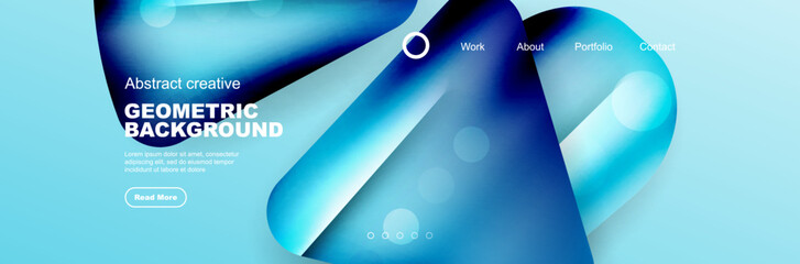 Wall Mural - Abstract background for your landing page design. Web page for website or mobile app wallpaper