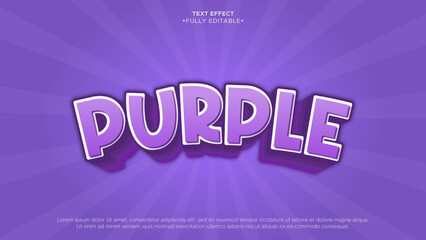 Poster - beautiful purple editable text effect