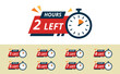 Countdown timer offers time hours left 1,2,3,4,5,6,7 and 8