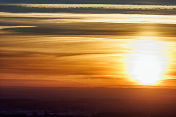 Sticker - Beautiful sunrise with a colorful cloudscape