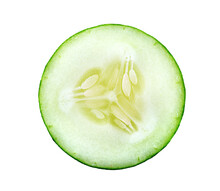 Fresh Slice Cucumber On Transparent Png