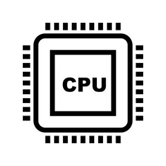 Poster - CPU icon. Processor icon. Vector.