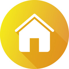 Poster - Home icon in flat design style. House button illustration.
