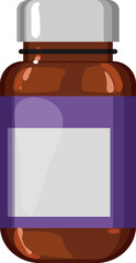 Poster - medication vitamin bottle cartoon. medication vitamin bottle sign. isolated symbol vector illustration