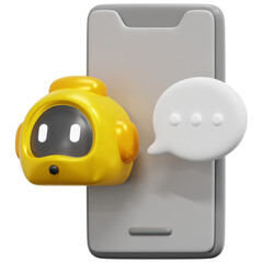 Sticker - mobile 3d render icon illustration