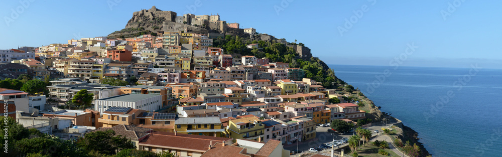 View at the village of Castelsardo on Sardinia, Italy