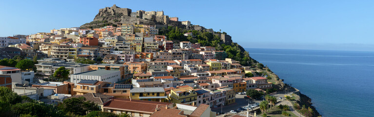 Wall Mural - View at the village of Castelsardo on Sardinia, Italy