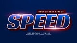 Fototapeta Na ścianę - Speed editable 3d text effect with light and race text style
