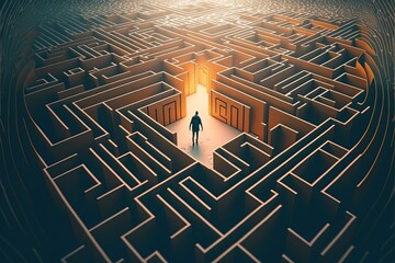 Digital illustration about maze.