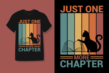 just One more chapter. retro design for t-shirts