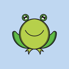 Wall Mural - abstract frog logo icon vector.