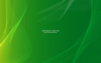 Wall Mural - Elegant Green gradient wavy background. Smooth gradient background vector