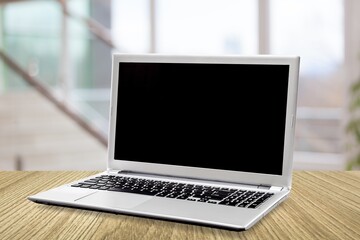 Sticker - Modern laptop computer with a blank screen