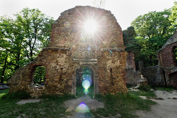 Sticker - ancient ruins of Stary Ksienzh in Walbrzych, Poland