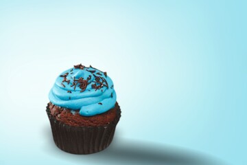 Canvas Print - Fresh tasty sweet chocolate cupcake